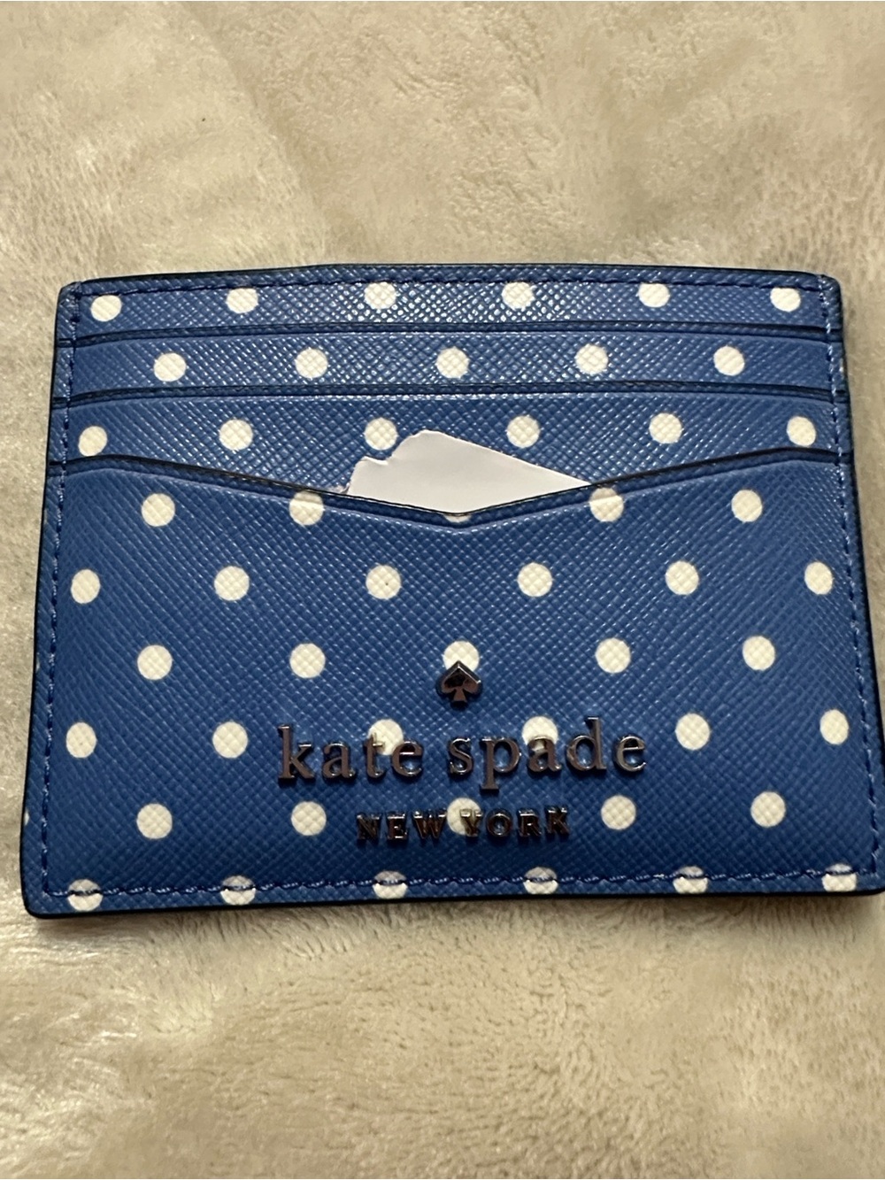 kate spade Blue Polka Dot Card Case